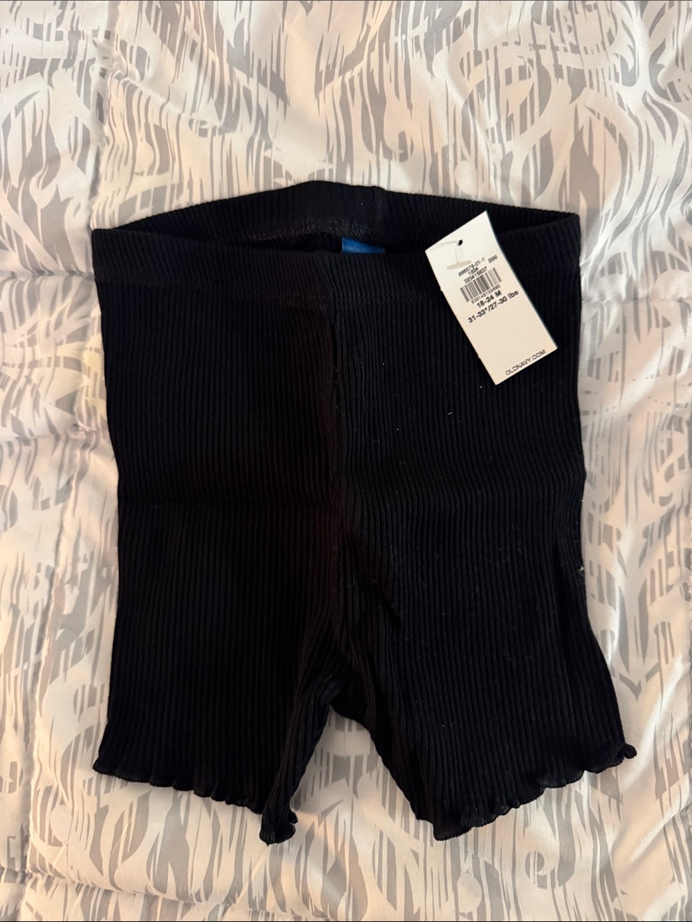 Old Navy Black Ribbed Girls' Leggings Shorts